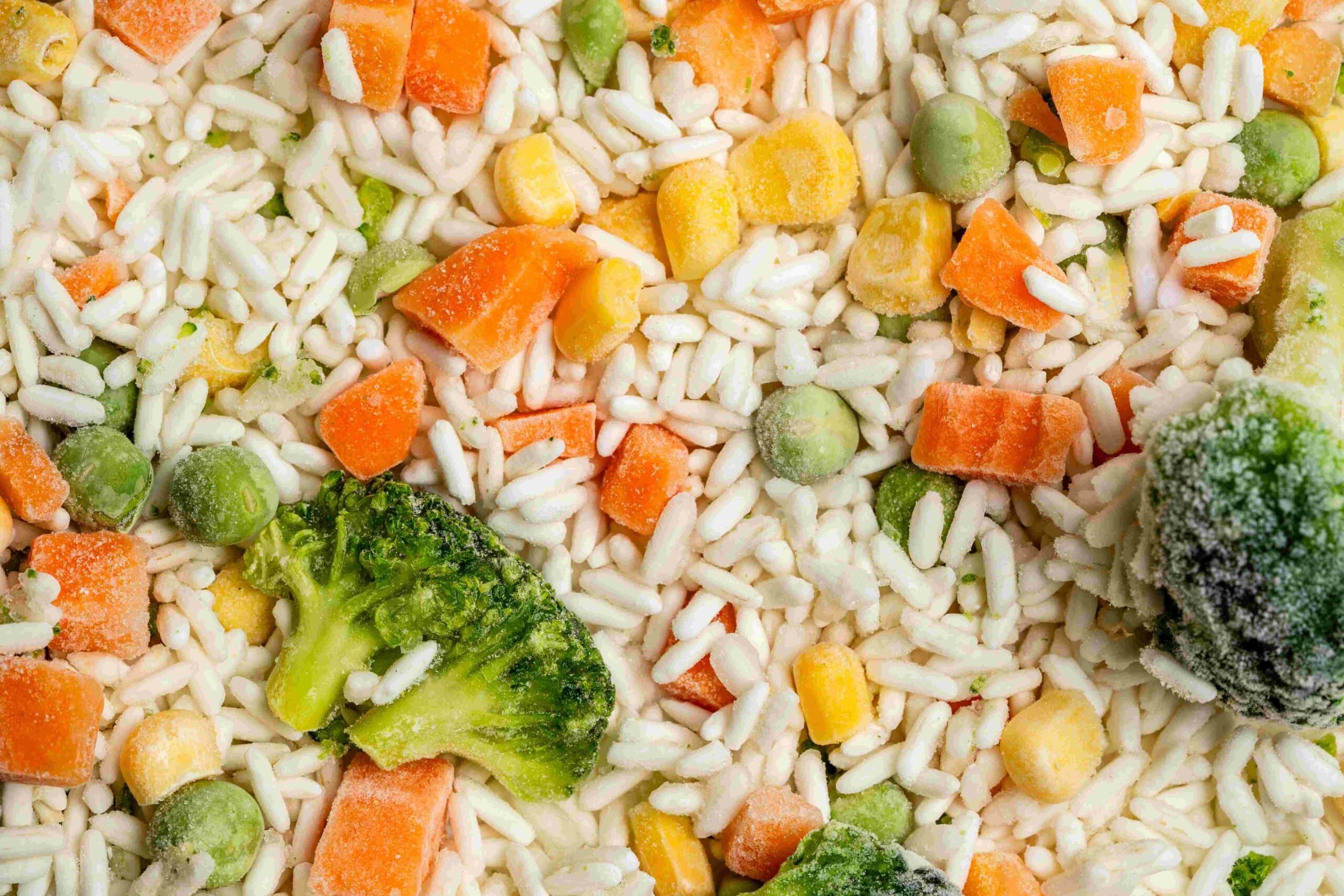 Mix WOK Arroz con Vegetales congelado I.Q.F., Caja 5 x 1 kg, Hogar 1KG.